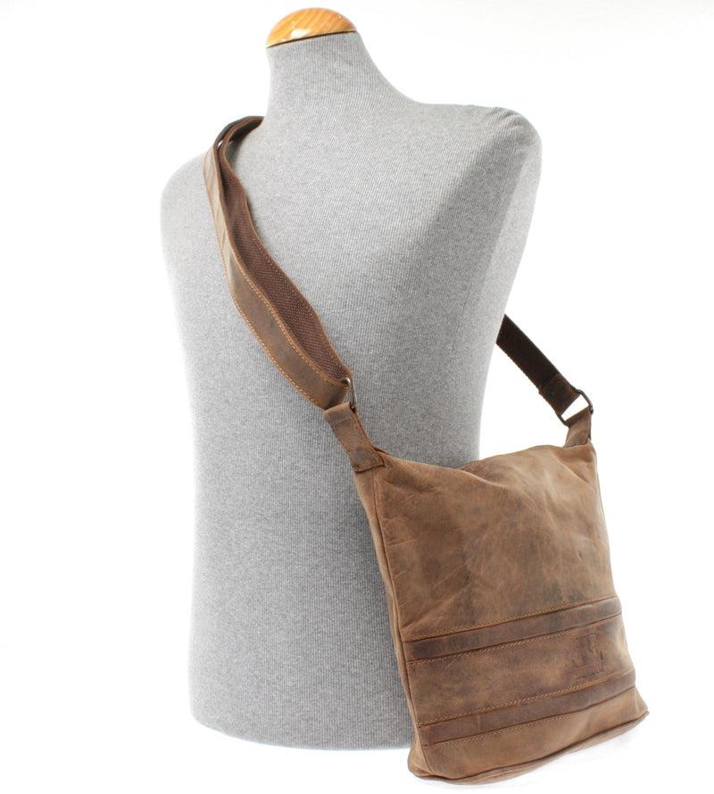Leconi Umhängetasche Schultertasche Damentasche Ledertasche Leder vintage-braun LE3076 Sonderangebot der Fabrik