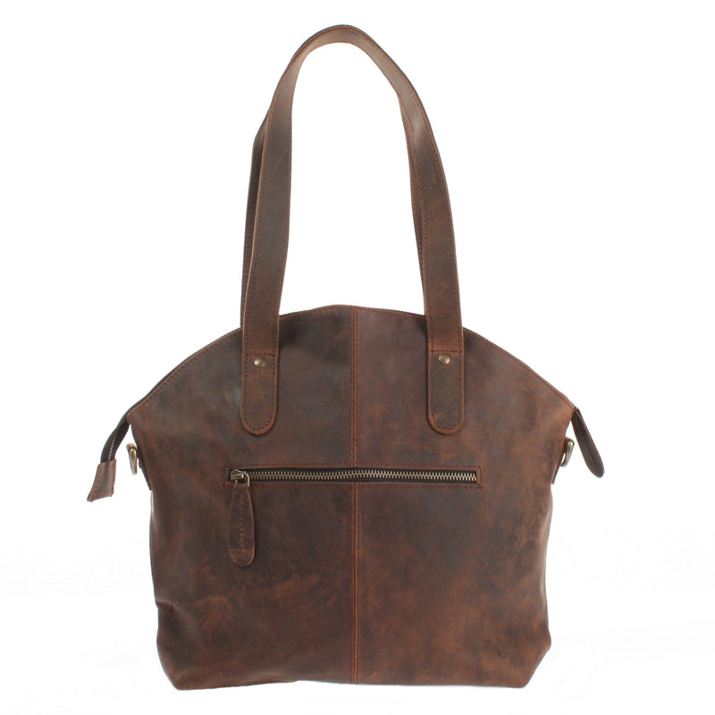 Leconi Shopper Schultertasche Damen Handtasche Ledertasche Henkeltasche Leder schlamm LE0060 Begrenzt auf 3 Tage