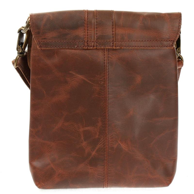 Leconi kleine Umhängetasche Damentasche Herrentasche Ledertasche braun LE3033 Black Friday Preise