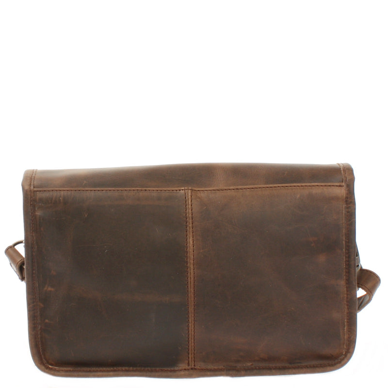 Leconi Schultertasche Umhängetasche Damen Leder gewachstes Rindsleder schlamm LE3044 50% Rabatt für begrenzte Zeit