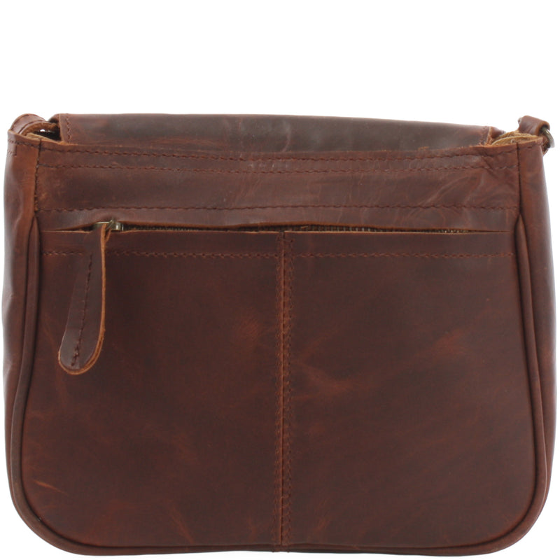 Leconi kleine Umhängetasche Ledertasche Damentasche Schultertasche Leder braun LE3047 2025