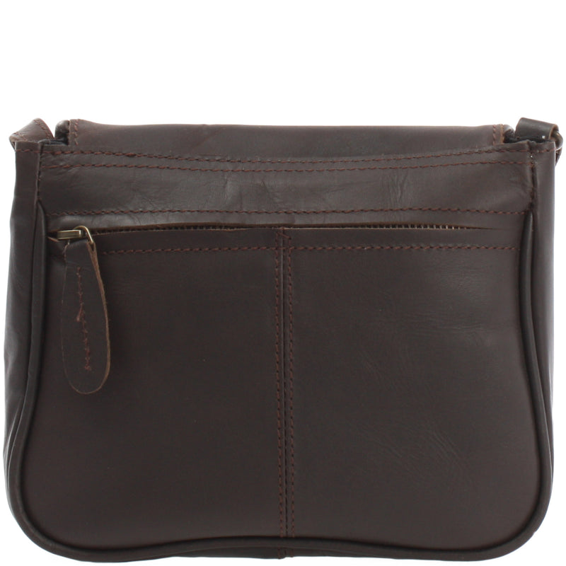 Leconi kleine Umhängetasche Ledertasche Leder dunkelbraun LE3047 Online