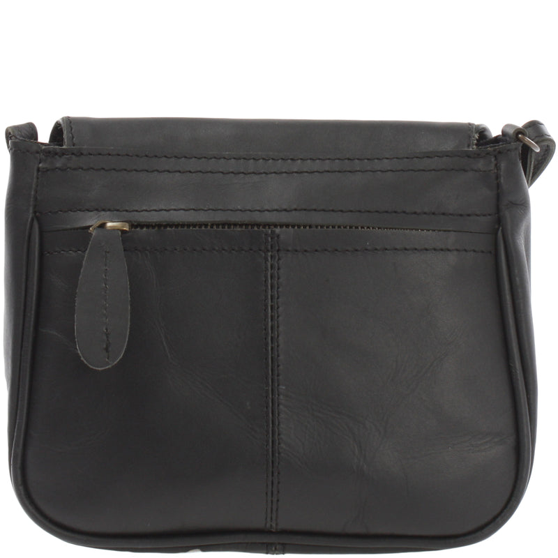 Leconi kleine Umhängetasche Ledertasche Damentasche Schultertasche Leder schwarz LE3047 Outlet