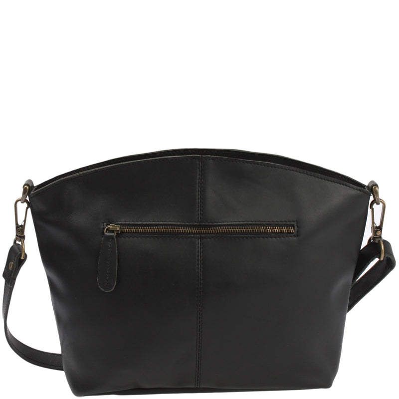 Leconi Umhängetasche Schultertasche Freizeittasche Leder schwarz LE3050 Angebote