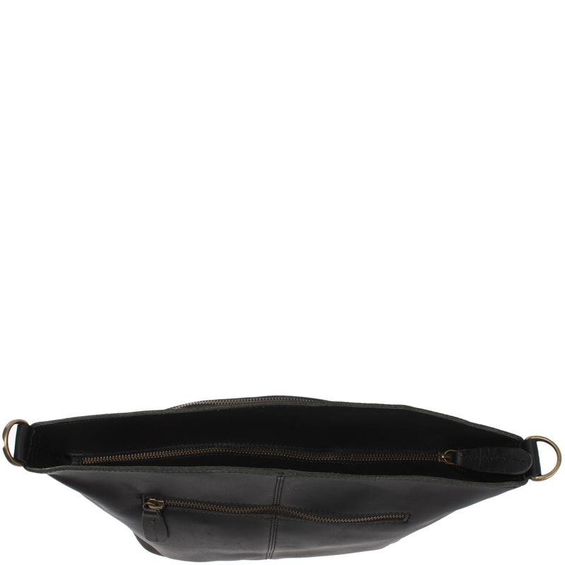 Leconi Umhängetasche Schultertasche Freizeittasche Leder schwarz LE3050 Angebote
