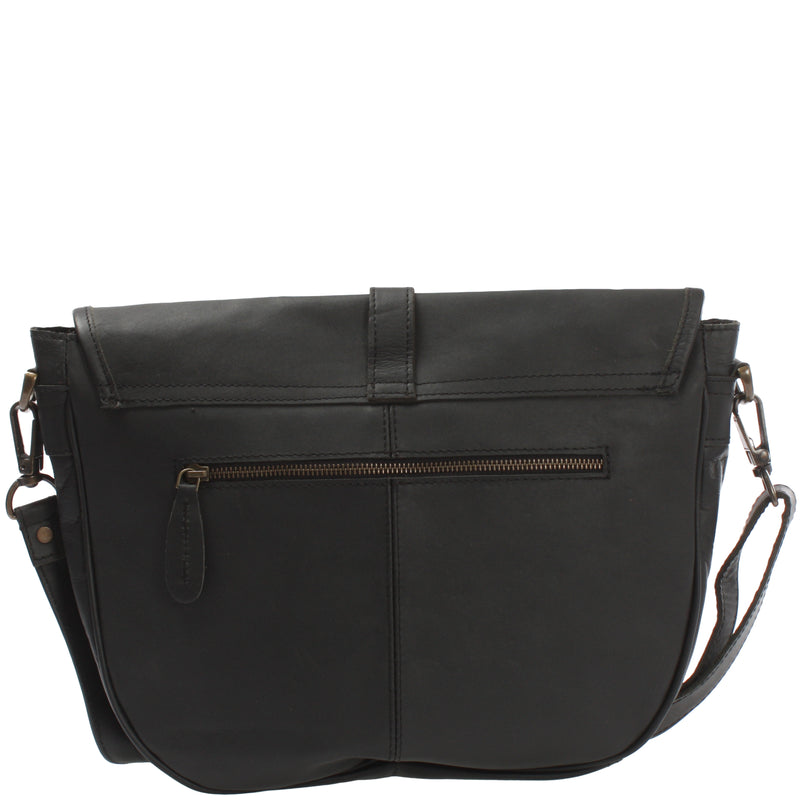 Leconi Umhängetasche Damen Schultertasche Damentasche Handtasche Leder schwarz LE3053 im Angebot