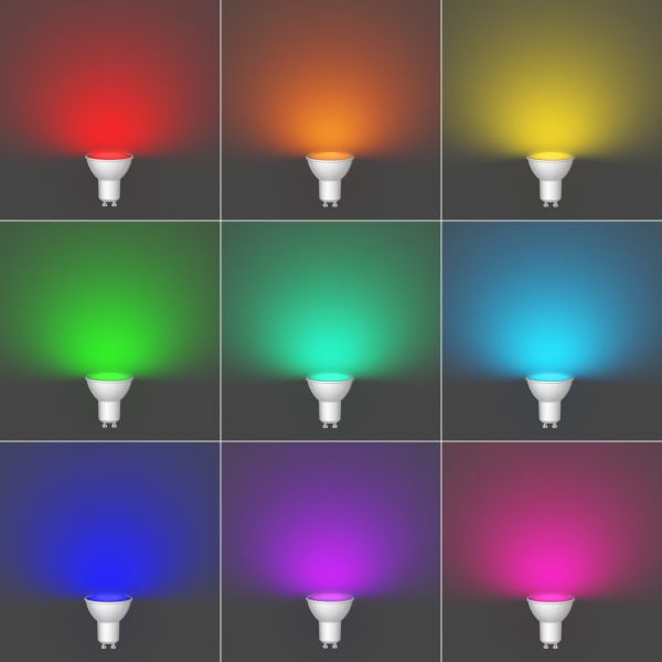 GU10 LED RGB Leuchtmittel, PAR16, warmweiß - kaltweiß (2900 - 6200 K), 5,5 W, 473lm, 103°, Smart Home, WLAN, Alexa, matt Valentinstagsangebot