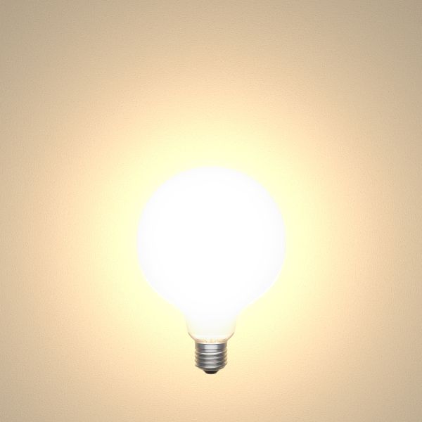 E27 LED Leuchtmittel, G125, warmweiß (2700 K), 6,2 W, 845lm, Milchglas extra matt Kauf eins, bekomm eins gratis
