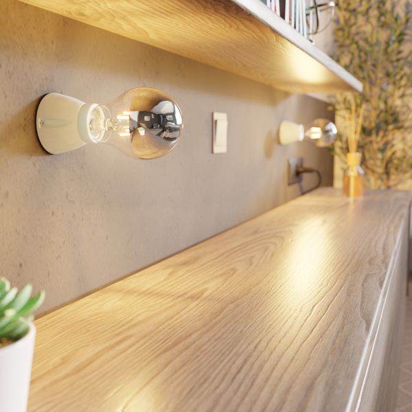 E27 LED Leuchtmittel, A60, warmweiß - kaltweiß (2700 - 7000 K), 4,8 W, 486lm, Smart Home, WLAN, Alexa, Kopfspiegel (silber) VIP-Rabatte