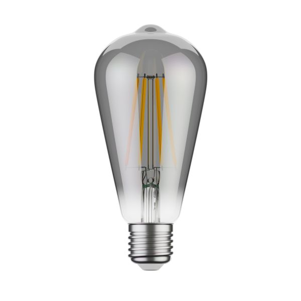 E27 LED Leuchtmittel, ST64, extra warmweiß (1800 K), 7,6 W, 240lm, Rauchglas Riesige Rabatte