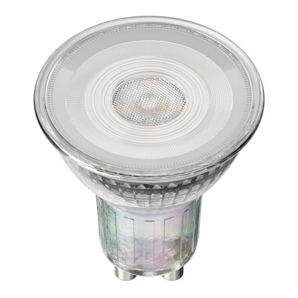GU10 LED Leuchtmittel, PAR16, warmweiß (2800 K), 6,3 W, 374lm, 70°, 3-Stufen-Dimmer, Reflektorspiegel (silber) Clearance-Verkauf