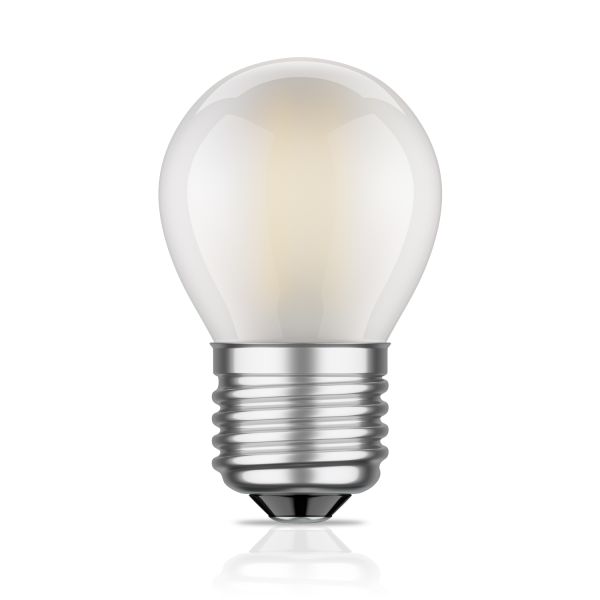 E27 LED Leuchtmittel, G45, warmweiß (2700 K), 4 W, 477lm, gefrostet