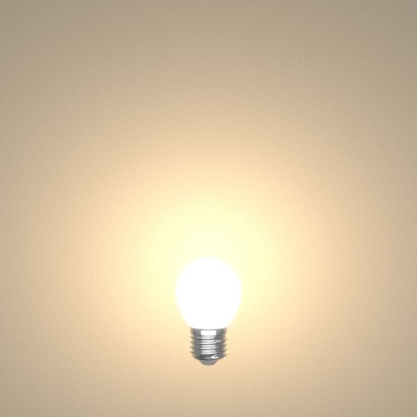 E27 LED Leuchtmittel, G45, warmweiß (2700 K), 4 W, 477lm, gefrostet Begrenzt auf 3 Tage