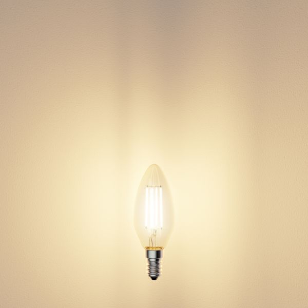 E14 LED Leuchtmittel, Kerze, warmweiß (2700 K), 3,7 W, 452lm Speichern exportieren