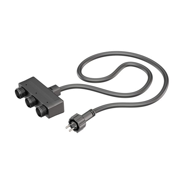 3-fach Verteiler für Stecksystem NEMO (IP44), 1m, schwarz Hotsell