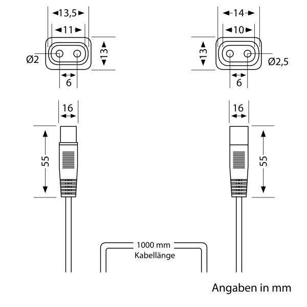 Durchleitungskabel für Stecksystem SPIDER, 1m, weiß Limitierter Zeitrabatt