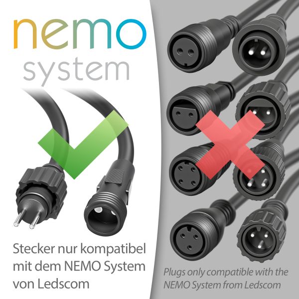 6-fach Verteiler für Stecksystem NEMO (IP44), 1m, schwarz Bestseller