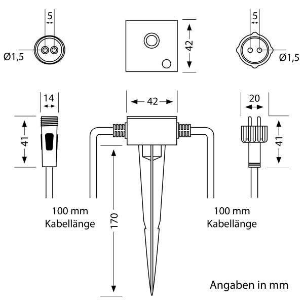Dämmerungssensor für IP44 Stecksystem NEMO inkl. Erdspieß, wasserfester Helligkeitssensor für außen, Tag-Nacht-Schalter für Gartenbeleuchtung Kauf eins, bekomm eins gratis