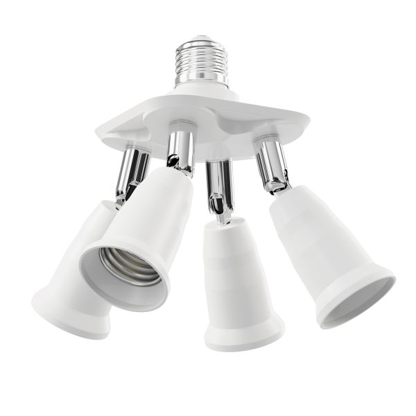 E27 Sockel, 4-fach Splitter-Adapter, weiß Cyber Monday