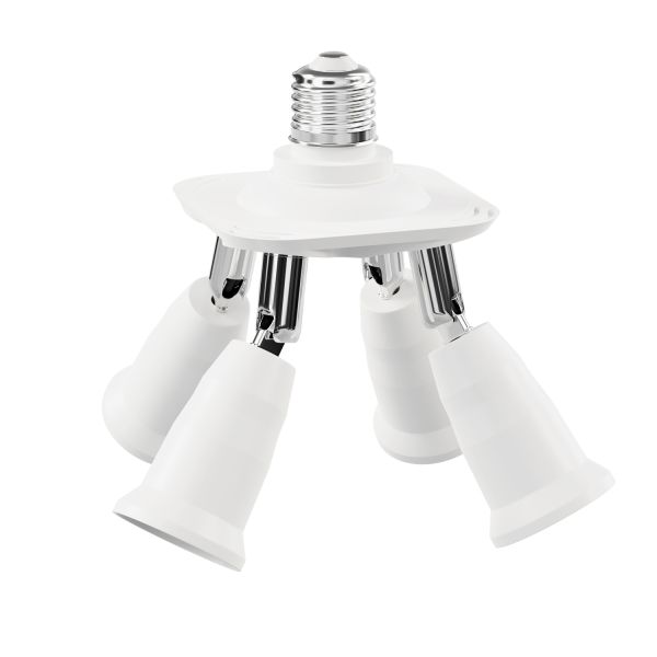 E27 Sockel, 4-fach Splitter-Adapter, weiß Cyber Monday