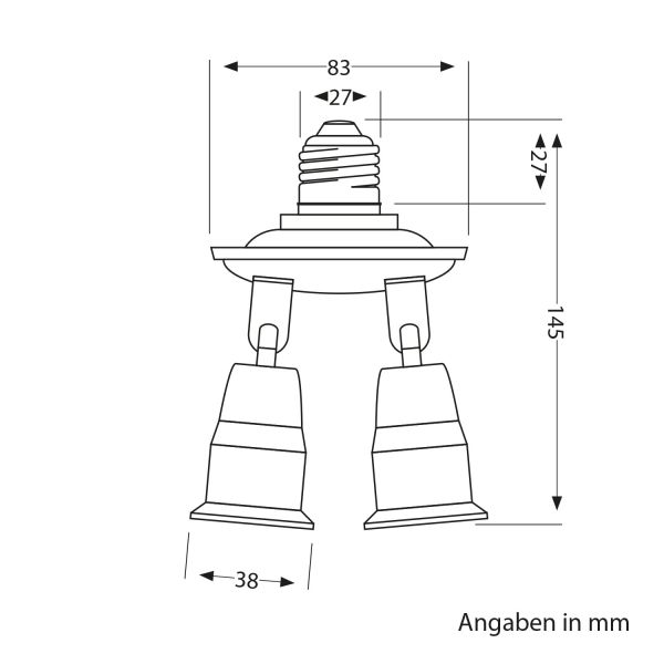 E27 Sockel, 4-fach Splitter-Adapter, weiß Cyber Monday