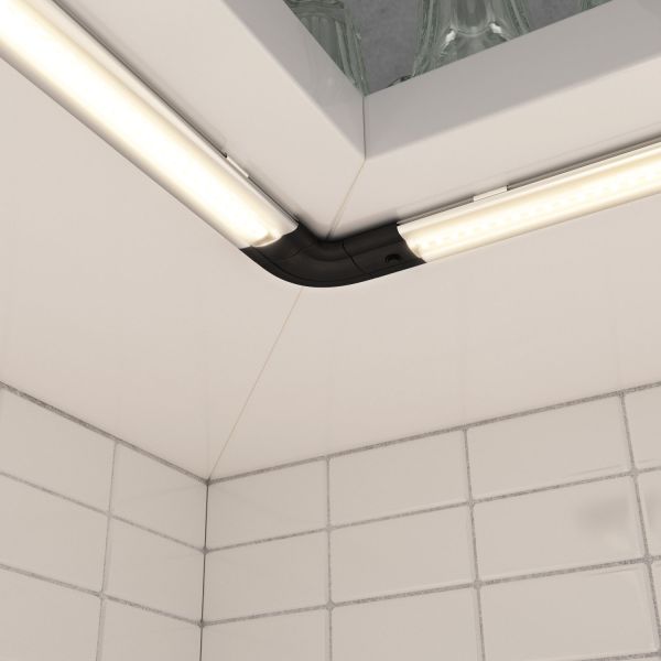 90° Verbinder für unsere flachen SIRIS 24V Unterbau-Leuchten (Farbe wählbar) Lagerräumung