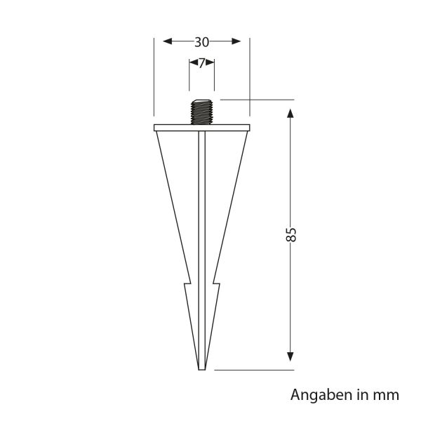 Garten-Erdspieß, für Solar-Pflasterstein BROSLO, schwarz, 8cm, 30mm Ø Bestseller