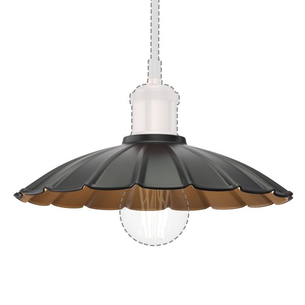 Lampenschirm, schwarz, 245mm Ø Kauf eins, bekomm eins gratis