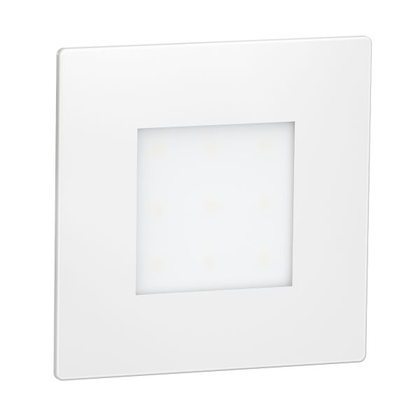 LED Treppenlicht / Wandeinbauleuchte FEX für innen und außen, eckig, 85 x 85mm (Farbe, Lichtfarbe wählbar)