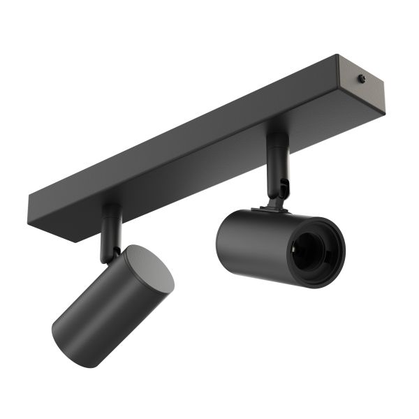 E27 Vintage Wand-Leuchte FARE, Retro, schwarz, schwenkbar, 2-flammig (Leuchtmittel wählbar)