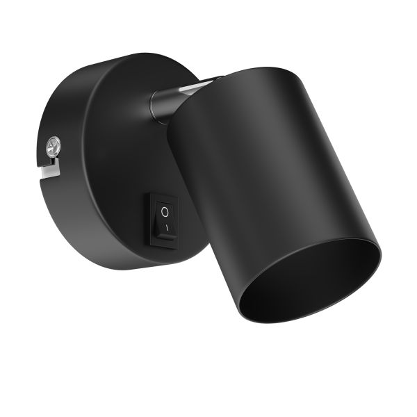 Wandspot WAIKA, einflammig, mit Schalter (Leuchtmittel, Farbe wählbar)