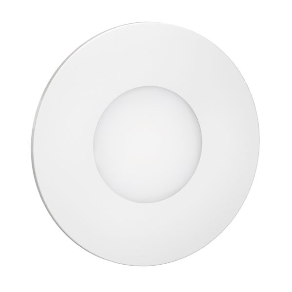 LED Treppenlicht / Wandeinbauleuchte FEX für innen und außen, rund, edelstahl, 85mm Ø (Farbe, Lichtfarbe wählbar)