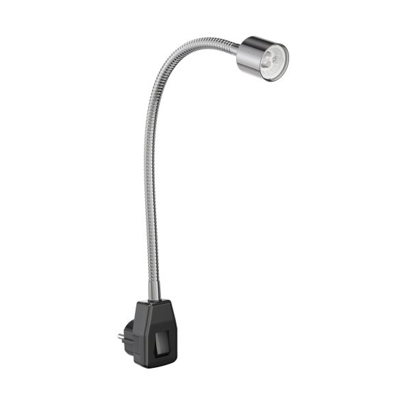 Steckdosenlampe LESCH Leselampe Schwanenhals, Schalter (Farbe, Leuchtmittel wählbar)