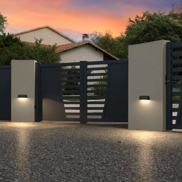 LED Wandleuchte / Treppenlicht SEGIN für außen, IP54, flach, Downlight, eckig, 6,2 W, 566lm (Farbe, Lichtfarbe wählbar) Clearance-Verkauf