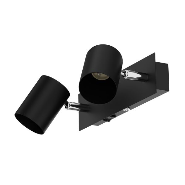 Wandspot WAIKA, zweiflammig mit Schalter (Farbe, Leuchtmittel wählbar)