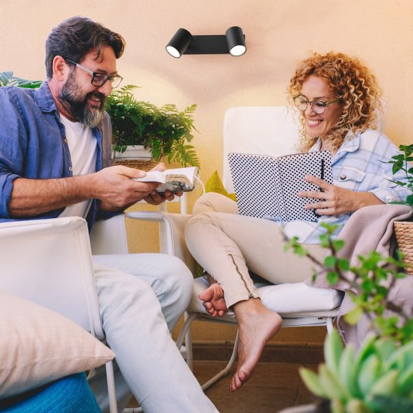 Wandspot WAIKA, zweiflammig mit Schalter (Farbe, Leuchtmittel wählbar) Im Verkauf