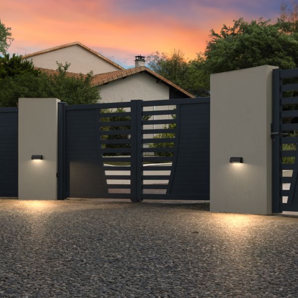 LED Wand-Leuchte Segin für innen und außen (Farbe, Lichtfarbe wählbar) Auslauf