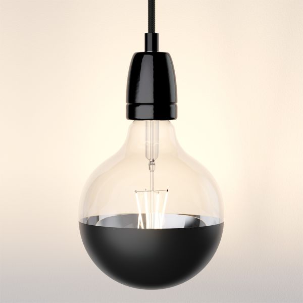 3m Textilkabel LEHA II mit Stecker, Schalter, 3m, Globe Leuchtmittel (Farbe, Leuchtmittel wählbar) Kostenloser Versand