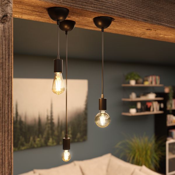 Pendelleuchte / Hängelampe DORI, 1x E27 max. 60W (Farbe, Leuchtmittel wählbar) Rabatt