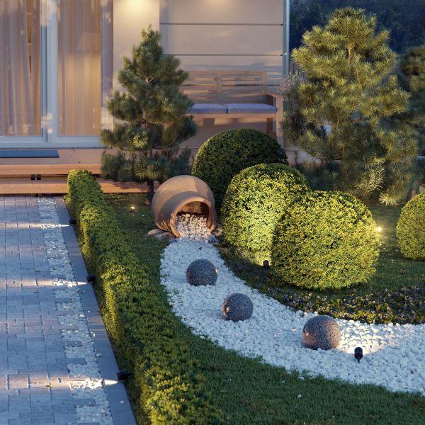 Kleiner LED Gartenstrahler mit Erdspieß TARL für außen, IP65, Stecker, schwarz, 4,3 W (Lichtfarbe wählbar) Preisnachlass