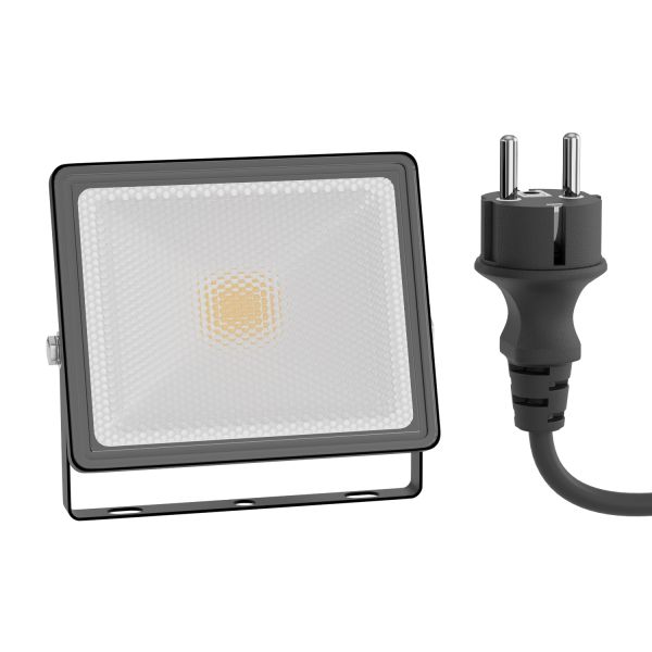 LED Gartenstrahler FLIN für außen, IP66, Stecker, 11,5 W, 837lm, warmweiß (Farbe wählbar)
