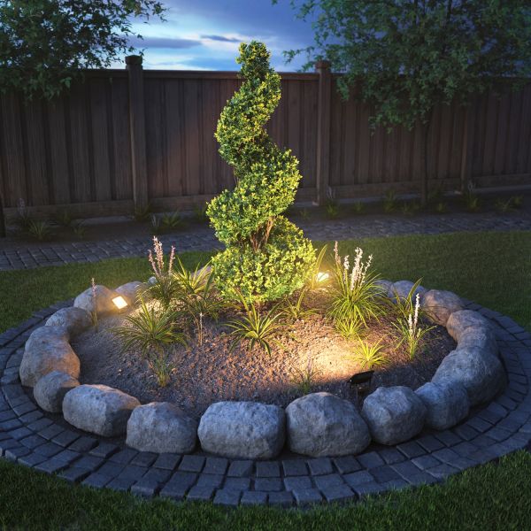 LED Gartenstrahler FLIN für außen, IP66, Stecker, 11,5 W, 837lm, warmweiß (Farbe wählbar) Saisonschlussverkauf