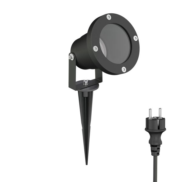 LED Gartenstrahler DUK mit Erdspieß für außen Aluminium (Farbe, Leuchtmittel wählbar)