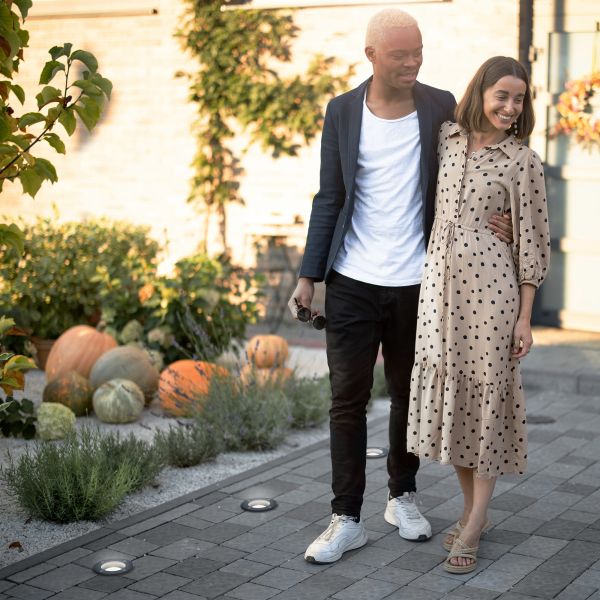 Bodeneinbauleuchte BOLI für außen, IP67, rund, 108mm Ø, 1x GU10 max. 15W (Leuchtmittel, Farbe wählbar) Jubiläumsangebot