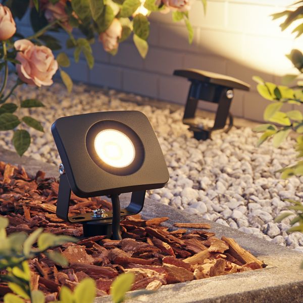 LED Gartenstrahler WEGA für außen, IP44, Stecker, 10 W (Lichtfarbe wählbar) Lagerräumung