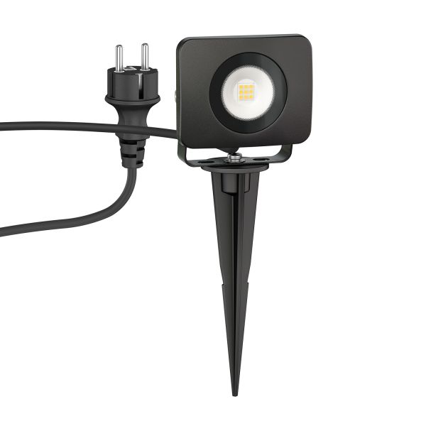 LED Gartenstrahler Wega mit Erdspieß für außen, schwarz, 9,46W (Lichtfarbe wählbar)