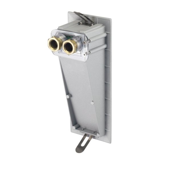 LED Treppenlicht/Wandeinbauleuchte für innen und außen, Downlight, eckig, grau, 95 x 235mm, warmweiß Kostenlose Rückgabe