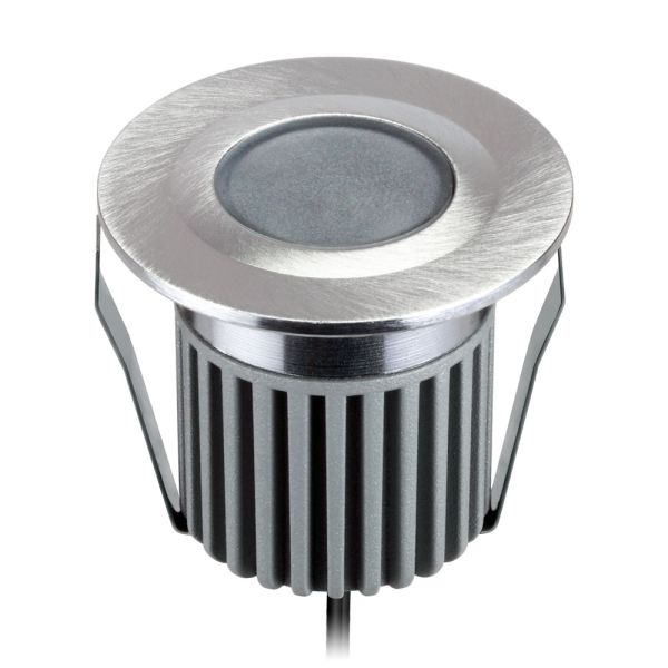 LED Bodeneinbauleuchte BODES für außen, IP67, aluminium, rund, 50mm Ø (Set Vorschaltgerät wählbar)