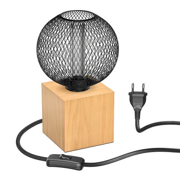 Tischlampe HITO, Holz massiv, eckig, inkl. E27 LED, G120, extra warmweiß, 4W, 220lm Nur noch ein Tag übrig