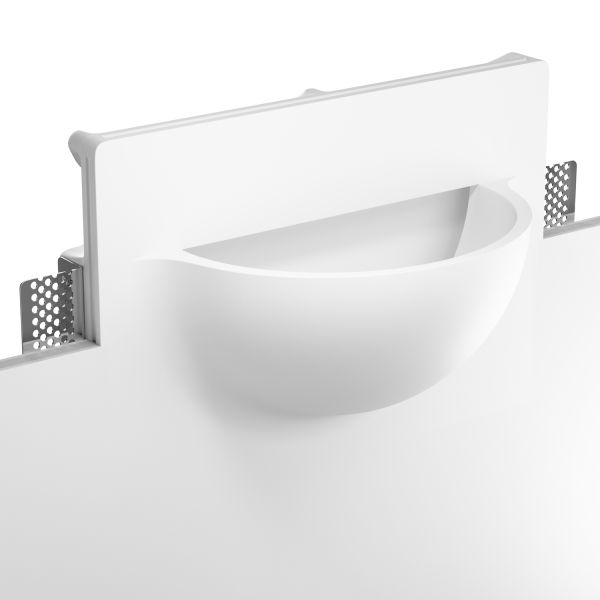 Gips Wandleuchte GIEDI DIY, Einbau (Leuchtmittel wählbar)